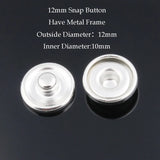 50pcs Metal Snap Buttons for Glass or Rhinestone DIY Fittings