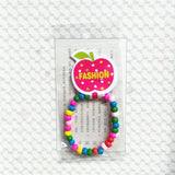 50pcs Iridescent Wooden Beads Bracelet for Kids Girls Children