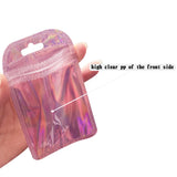 50pcs Iridescent Self Sealing Bags Ziplock Retail Packaging Bag Pouches