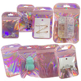 50pcs Iridescent Self Sealing Bags Ziplock Retail Packaging Bag Pouches