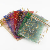 50pcs Moon Star Organza Bags Wedding Pouches