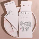 50pcs Long Cards Necklace Display Cards for DIY Jewelry Keyrings Packaging