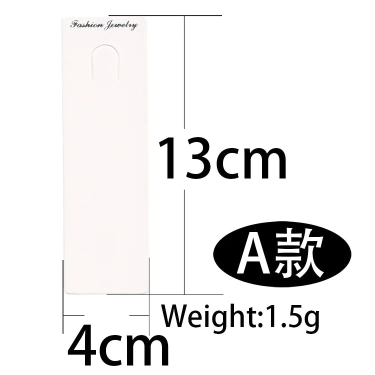 50pcs Long Cards Necklace Display Cards for DIY Jewelry Keyrings Packaging