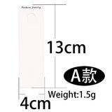 50pcs Long Cards Necklace Display Cards for DIY Jewelry Keyrings Packaging