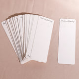 50pcs Long Cards Necklace Display Cards for DIY Jewelry Keyrings Packaging