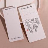 50pcs Long Cards Necklace Display Cards for DIY Jewelry Keyrings Packaging