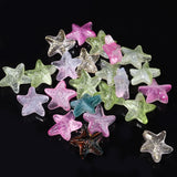50pcs Lampwork Starfish Mixed Glass Spacer Beads For Jewelry Making DIY