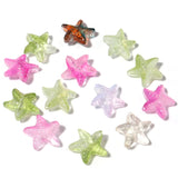 50pcs Lampwork Starfish Mixed Glass Spacer Beads For Jewelry Making DIY