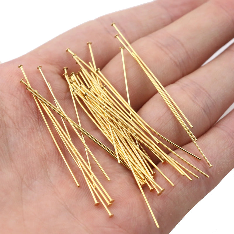 50pcs Stainless Steel T Word Head Pins Earring Bracelets Jewelry Findings Access