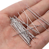 50pcs Stainless Steel T Word Head Pins Earring Bracelets Jewelry Findings Access