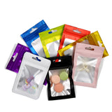 50pcs Matte Clear Window Jewelry Storage Bags 9*12cm Ziplock Pouch