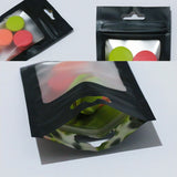 50pcs Matte Clear Window Jewelry Storage Bags 9*12cm Ziplock Pouch
