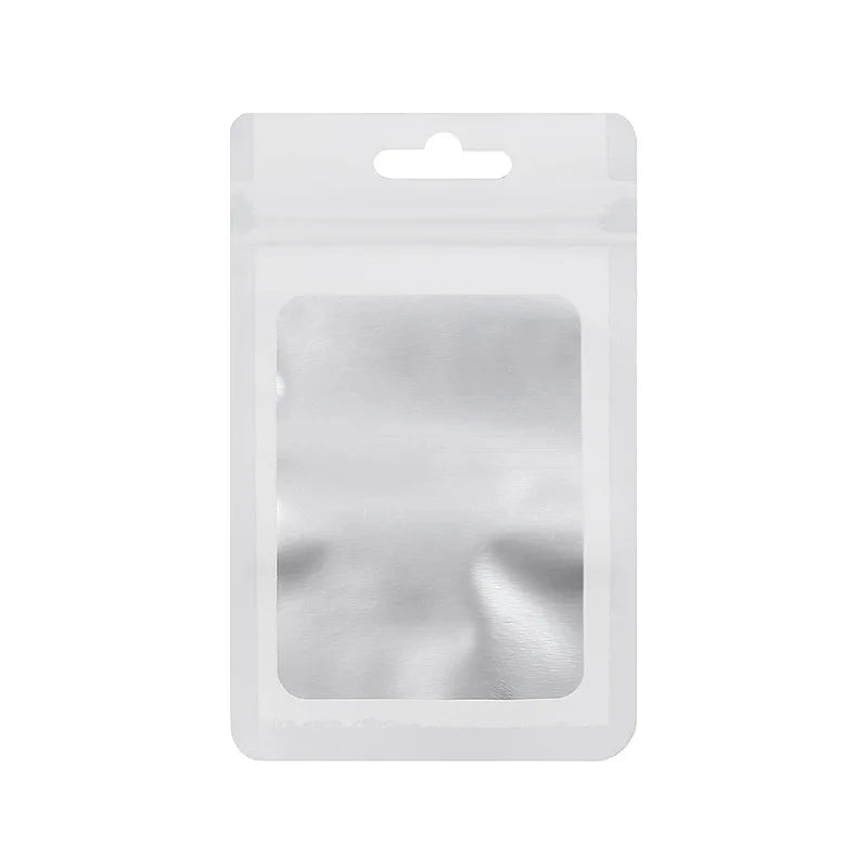 50pcs Matte Clear Window Jewelry Storage Bags 9*12cm Ziplock Pouch
