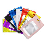 50pcs Matte Clear Window Jewelry Storage Bags 9*12cm Ziplock Pouch