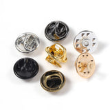 50pcs Metal Brooch Pins Back Clasps Tie Tack Lapel Button Caps DIY