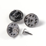 50pcs Metal Brooch Pins Back Clasps Tie Tack Lapel Button Caps DIY