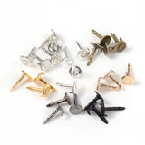 50pcs Metal Brooch Pins Back Clasps Tie Tack Lapel Button Caps DIY