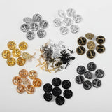 50pcs Metal Brooch Pins Back Clasps Tie Tack Lapel Button Caps DIY