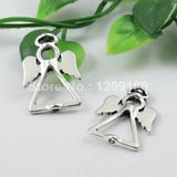 50pcs Tibetan Silver Angel Beads for DIY Jewelry Making 26x19mm