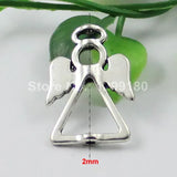 50pcs Tibetan Silver Angel Beads for DIY Jewelry Making 26x19mm
