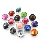 50pcs Mix Natural Stone Ginger Snap Buttons 18mm DIY Bracelets&Bangles Charms
