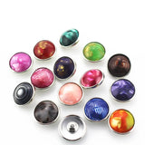 50pcs Mix Natural Stone Ginger Snap Buttons 18mm DIY Bracelets&Bangles Charms