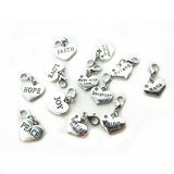 50pcs Mix Random Hearts Dangle Charms Lobster Clasp DIY Jewelry Accessory