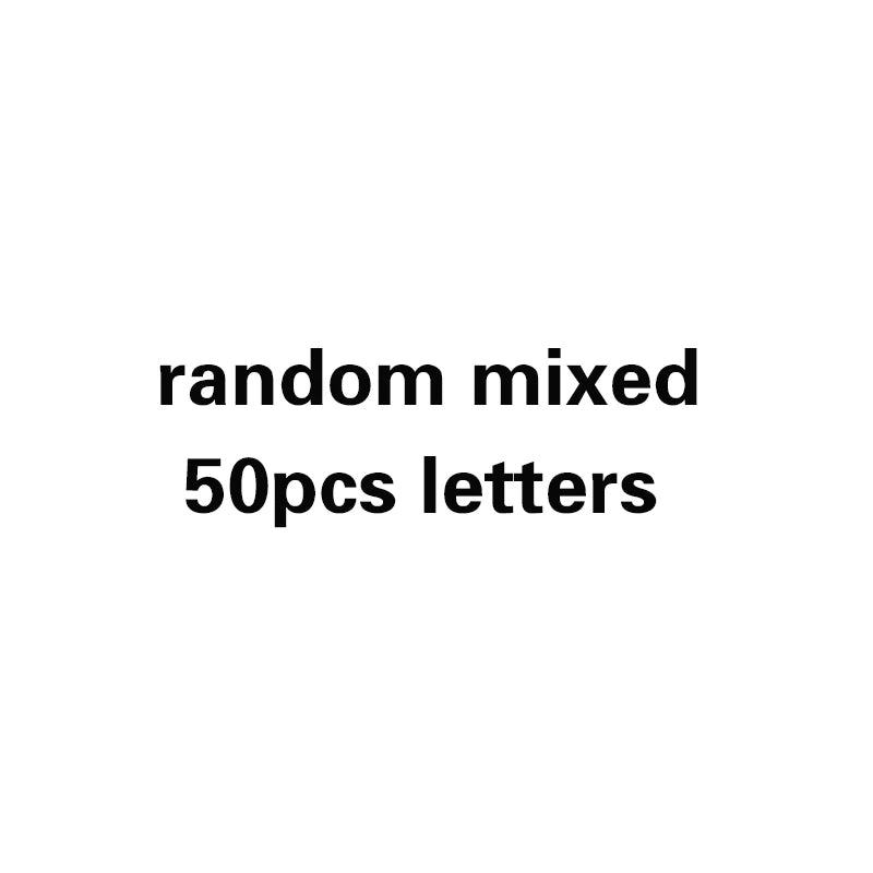 50pcs Stainless Steel Letter Charms A-Z Beads Pendants DIY Jewelry Making