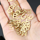 50pcs Stainless Steel Letter Charms A-Z Beads Pendants DIY Jewelry Making