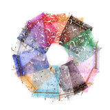 50pcs Moon Stars Bronzing Organza Bags Colorful Party Jewelry Gift Pouch