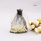 50pcs Moon Stars Bronzing Organza Bags Colorful Party Jewelry Gift Pouch
