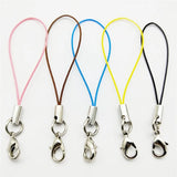 50pcs Multicolor Lobster Clasp Lanyard Strap Cord Key Ring Chain DIY Jewelry
