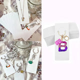 50pcs Keyrings Paper Cards for Jewelry Keychain Display