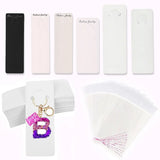 50pcs Keyrings Paper Cards for Jewelry Keychain Display