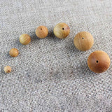 50pcs Natural Arborvitae Spacer Beads 6-20mm DIY Jewelry Making Charm Wood Beads