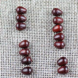 50pcs 6x8mm Natural Red Wood Beads Water Drop Shape Charm Spacer