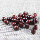 50pcs 6x8mm Natural Red Wood Beads Water Drop Shape Charm Spacer