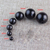 50pcs Natural Round Wood Beads 6-20mm Ebony Beads DIY Jewelry Making