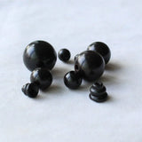 50pcs Natural Round Wood Beads 6-20mm Ebony Beads DIY Jewelry Making