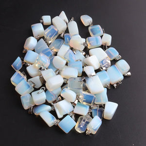 50pcs Natural RoseQuartz Stone Pendants for Jewelry Making