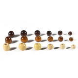 50pcs Natural Wooden Big Hole Beads for DIY Jewelry Making