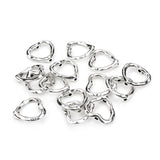 50pcs Antique Silver Heart Ring Spacer Beads 14mm Jewelry Findings UF7110