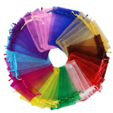 50pcs Organza Bags Drawstring Pouch for Jewelry Wedding Party Candy Bag