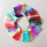 50pcs/lot Organza Drawstring Candy Gift Bag Jewelry Bags Fabric Organza...