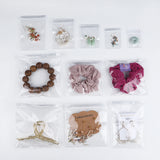 50pcs PVC Zipper Bag Clear Soft Plastic Sealed Anti-oxidation Jewelry Storage