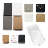 50pcs Pack Paper Display Cards for Jewelry Storage with Plastic Packing Bags