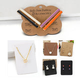 50pcs Pack Paper Display Cards for Jewelry Storage with Plastic Packing Bags