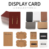 50pcs Pack Paper Display Cards for Jewelry Storage with Plastic Packing Bags