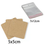 50pcs Paper Display Cards for DIY Jewelry Earrings Necklaces Storage
