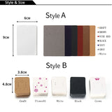 50pcs Pack Paper Display Cards for Jewelry Storage with Plastic Packing Bags